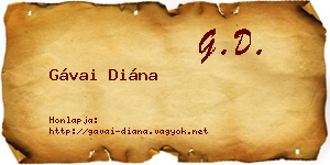 Gávai Diána névjegykártya